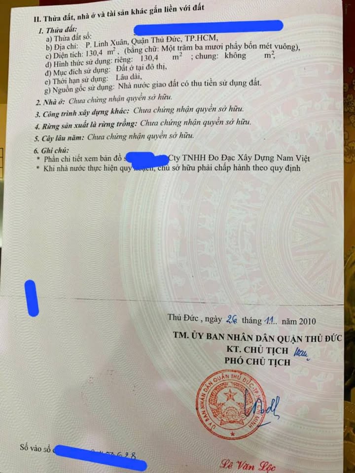 Đất thổ cư 131m² đường số 11, P. Linh Xuân chỉ 6 tỷ - Đầu tư sinh lời cao!