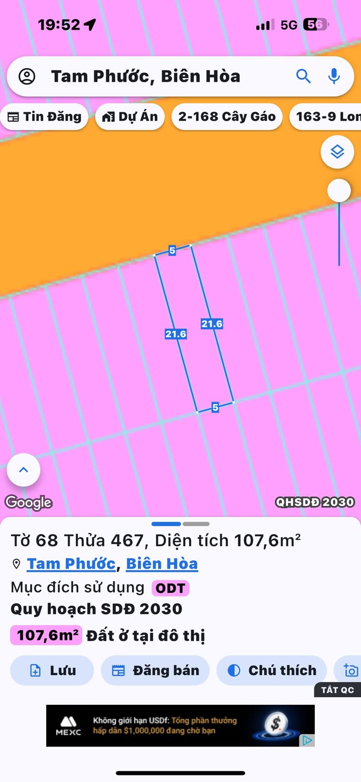 Đất khu dân cư Tín Nghĩa Tam Phước 108m² giá 2.3 tỷ - Cơ hội đầu tư hấp dẫn!