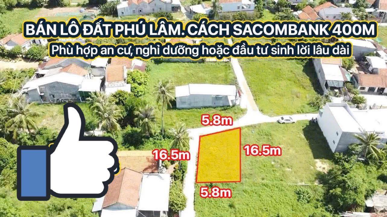 Đất nền Phú Lâm Tuy Hòa 92.8m² giá 850 triệu - Lô góc hướng Đông Bắc