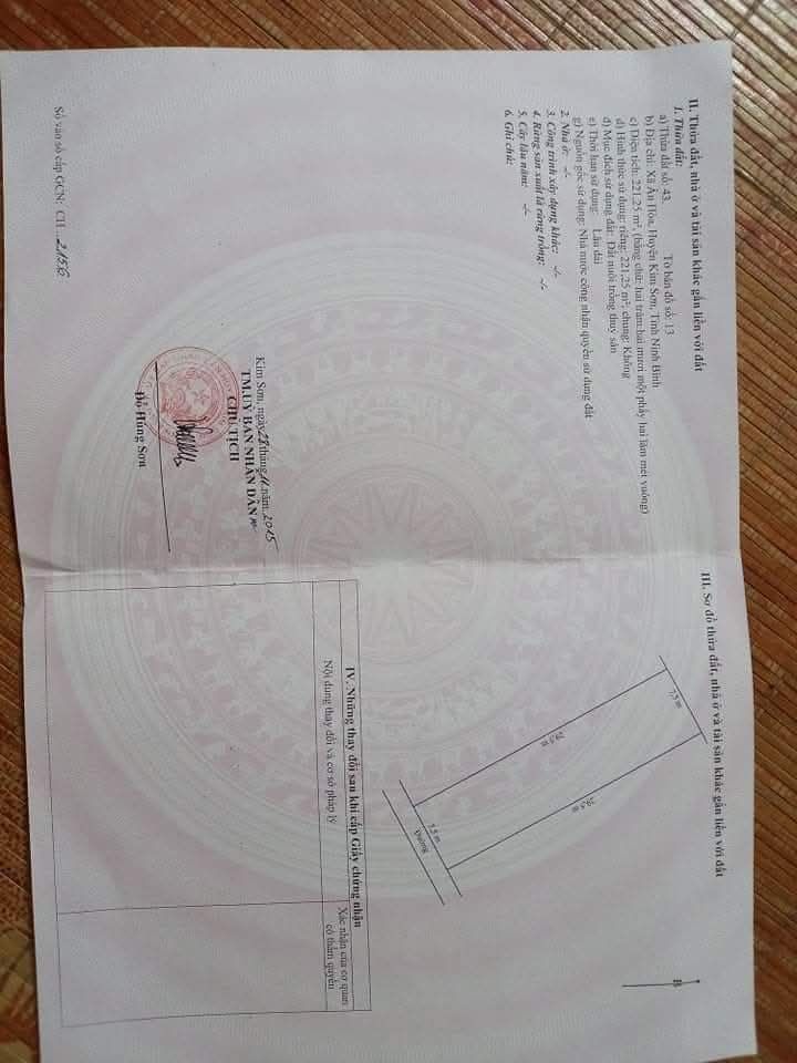 Đất nền chính chủ tại Xóm 4, Ân Hòa 221.25m² giá 1.09 tỷ - Cơ hội đầu tư sinh lời!