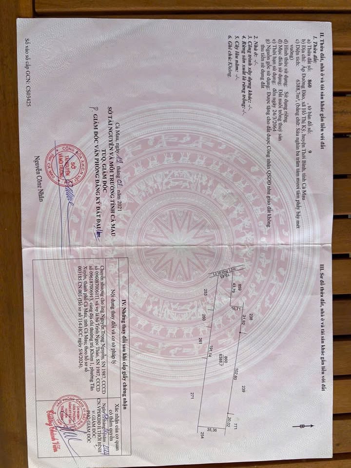 Đất nông nghiệp Cà Mau 1500m² giá 2.2 tỷ - Đầu tư sinh lời tiềm năng!