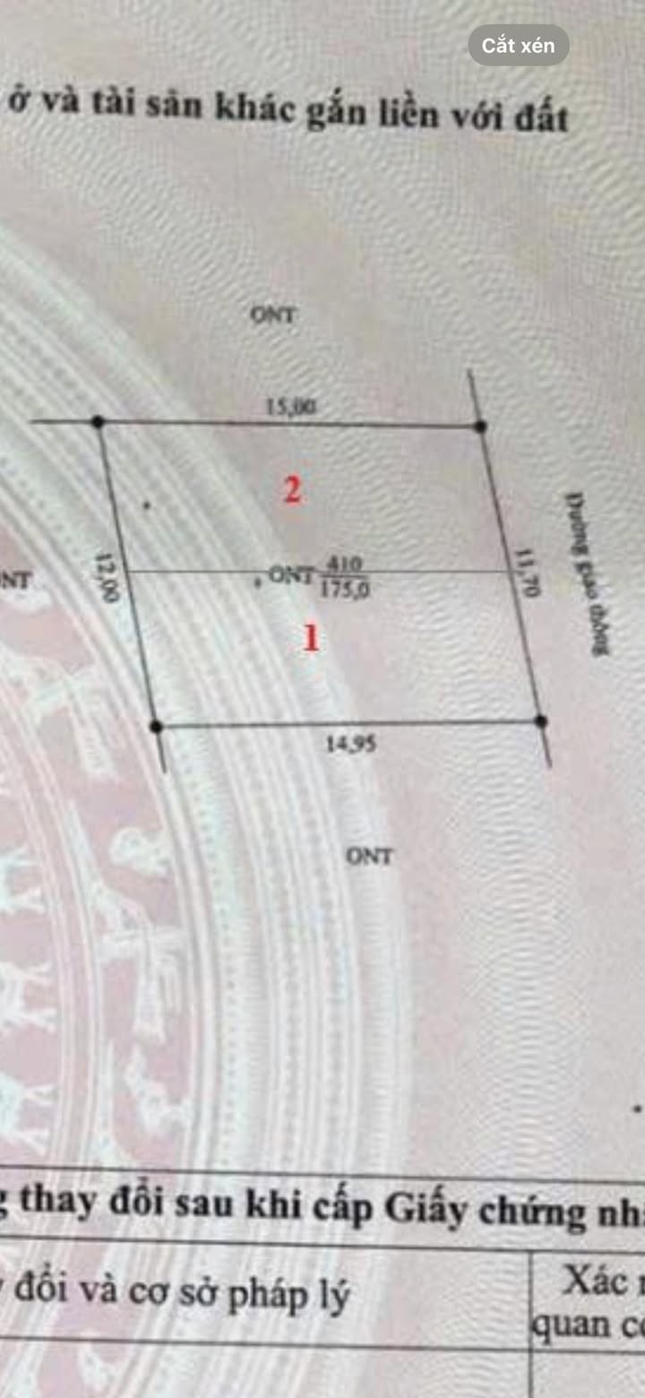 Đất thổ cư nở hậu 87m² tại Hồ Thanh Đình, Việt Trì - Giá tốt cho nhà đầu tư!