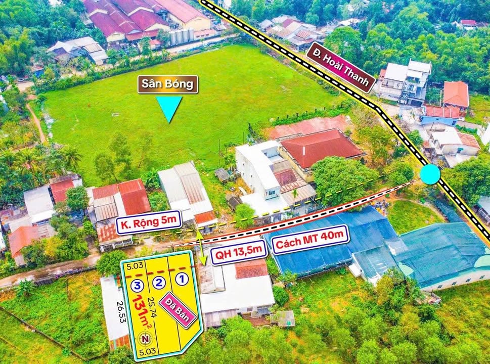 Lô Đất Đẹp Đường Hoài Thanh 131m² giá 1.632 tỷ - Sổ đỏ chính chủ, vị trí đắc địa!