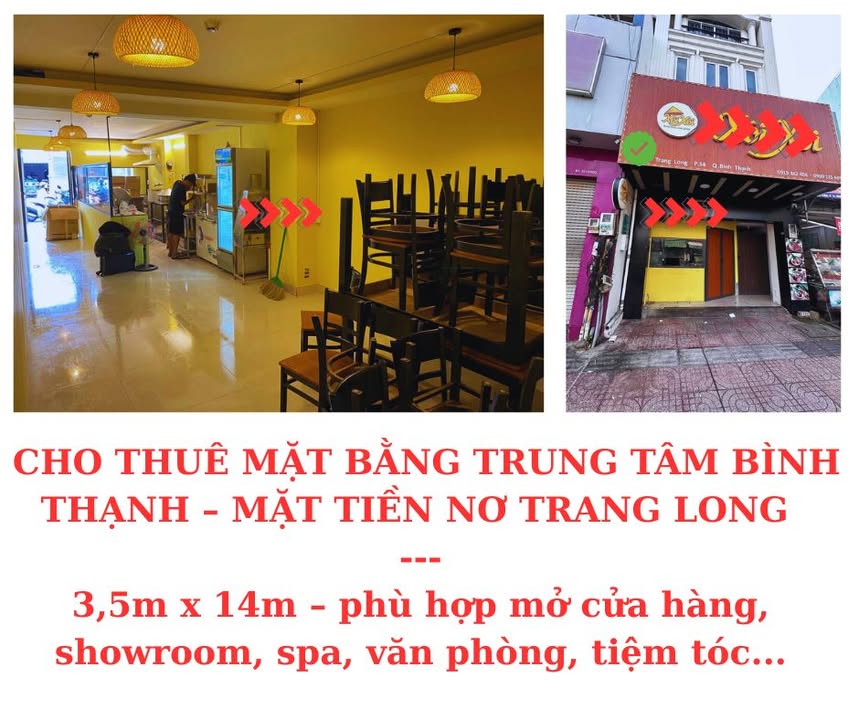 Mặt bằng cho thuê Nơ Trang Long, Q. Bình Thạnh 49m² giá 21 triệu - Kinh doanh ngay lập tức!