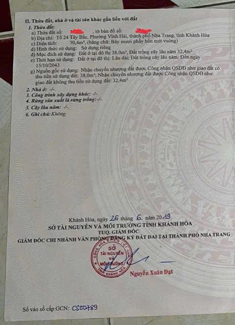 Nhà cấp 4 Vĩnh Hải 38m² giá 1.5 tỷ - Chính chủ, thương lượng ngay!