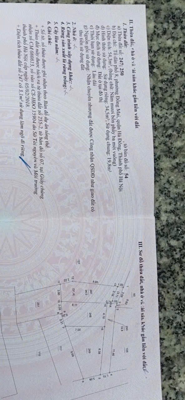 Lô đất 34,5m² tại phường Đồng Mai, Hà Đông - Sổ đỏ chính chủ, giá chỉ 3 tỷ!