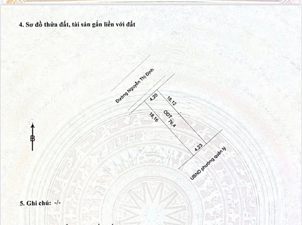 Đất nền mặt tiền đường Nguyễn Thị Định, 76.4m² giá 1.8 tỷ - Sổ đỏ chính chủ, thương lượng ngay!