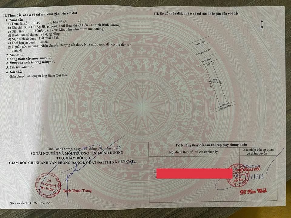 Đất thổ cư mặt tiền N16 KCN Mỹ Phước 4 150m² giá 1.55 tỷ - Đầu tư sinh lời ngay!