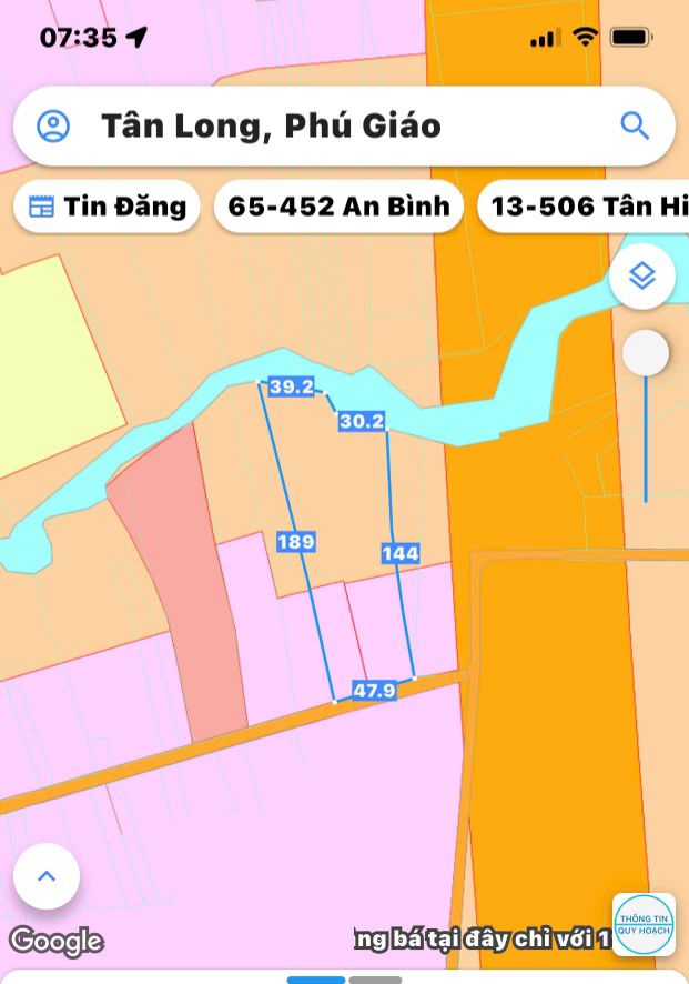 Đất nền Tân Long, Phú Giáo 10000m² giá 6.5 tỷ - Mặt tiền đường cao tốc
