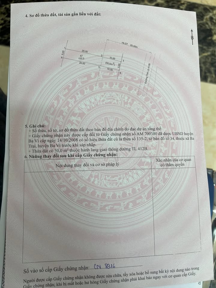 Đất thổ cư mặt đường kinh doanh tại Ba Trại, Ba Vì 150m² - Giao thông thuận tiện!