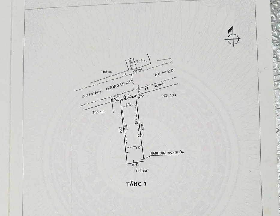 Mặt tiền Lê Lư Tân Phú 166.4m² giá 16 tỷ - Vị trí đắc địa, kinh doanh sầm uất!