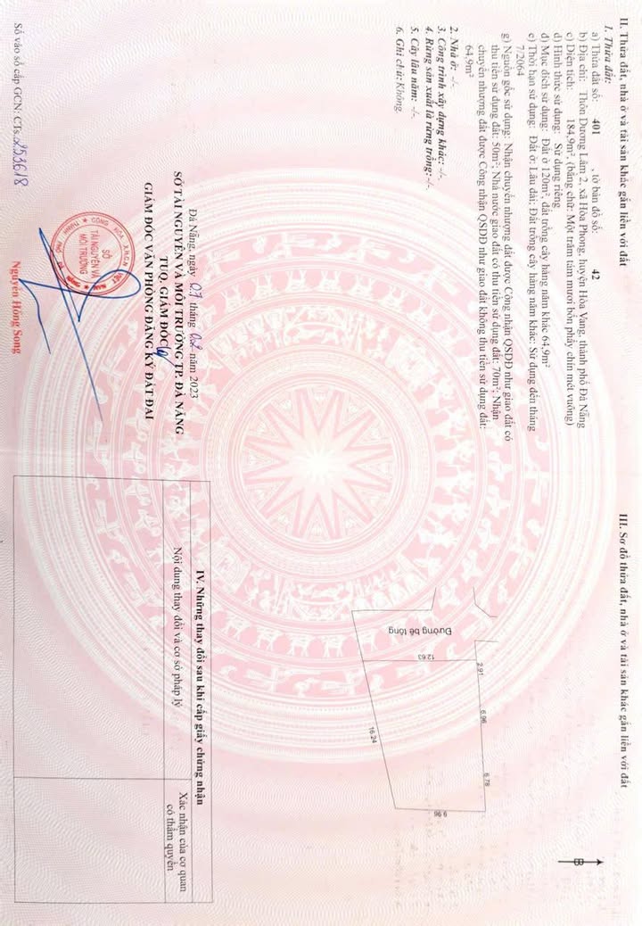 Đất nền Hòa Phong, Hòa Vang, Đà Nẵng 189m² giá 900 triệu - Cơ hội đầu tư tuyệt vời!