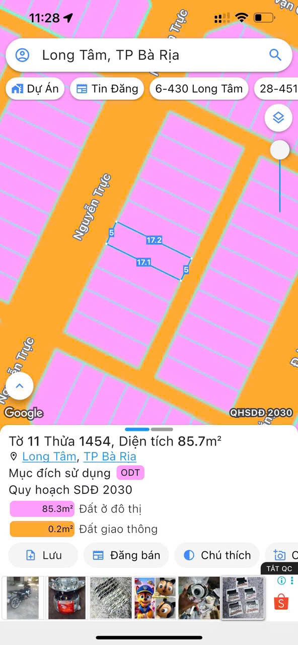 Đất nền khu Barimex Long Tâm, Bà Rịa 85m² chỉ 1.9 tỷ - Cơ hội đầu tư tuyệt vời!