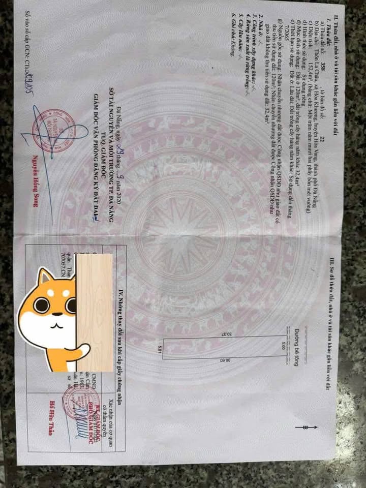 Đất nền thôn La Châu, phường Hòa Khánh 154m² giá chỉ 1.55 tỷ - Cơ hội đầu tư tuyệt vời!