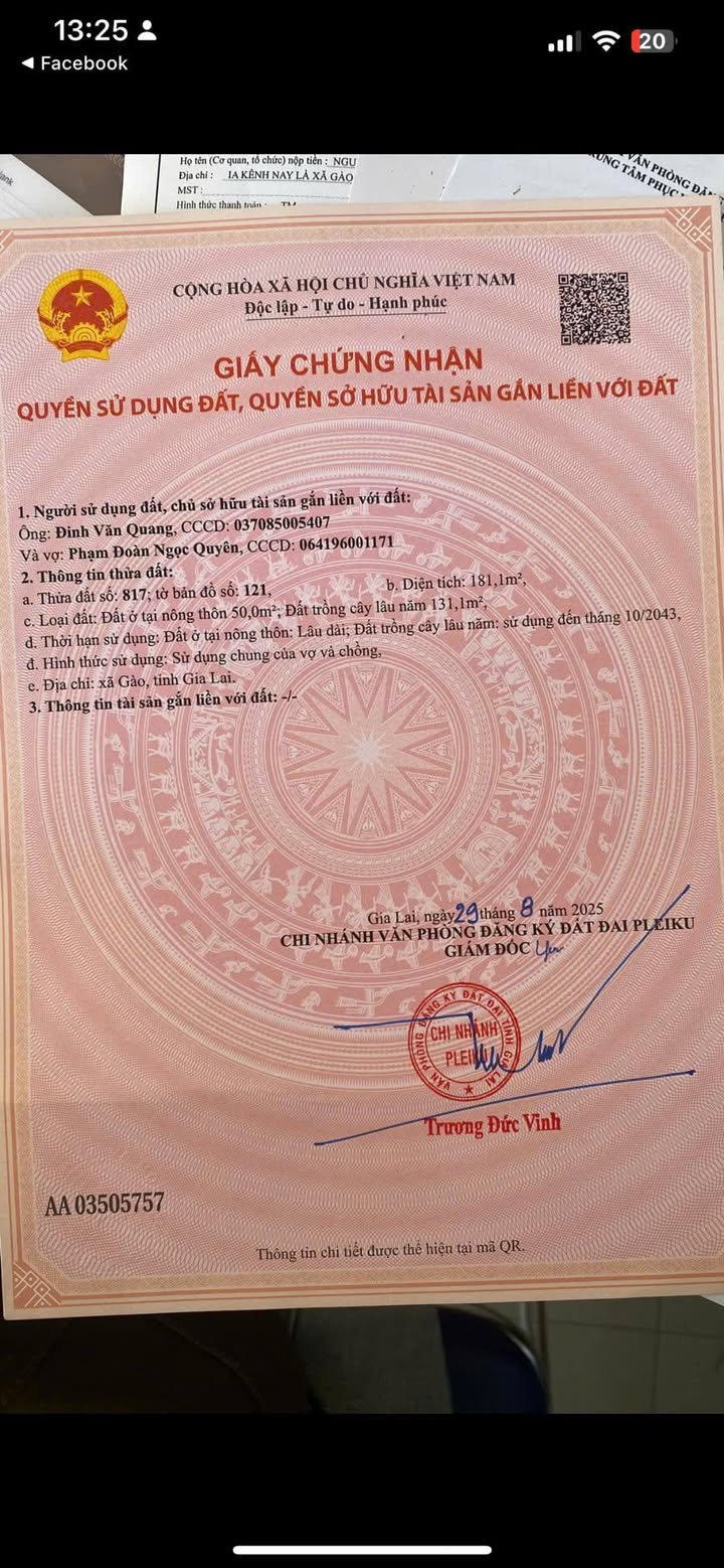 Lô đất 200m² 2 mặt đường Vũ Lăng, Pleiku - Giá chỉ 500 triệu!