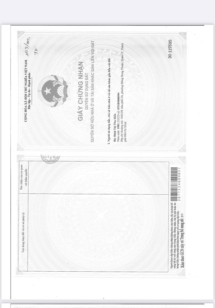 Nhà 1 Trệt 1 Lầu 83m² đường Lê Văn Khương, Q12 - Chính Chủ Bán Ngay!