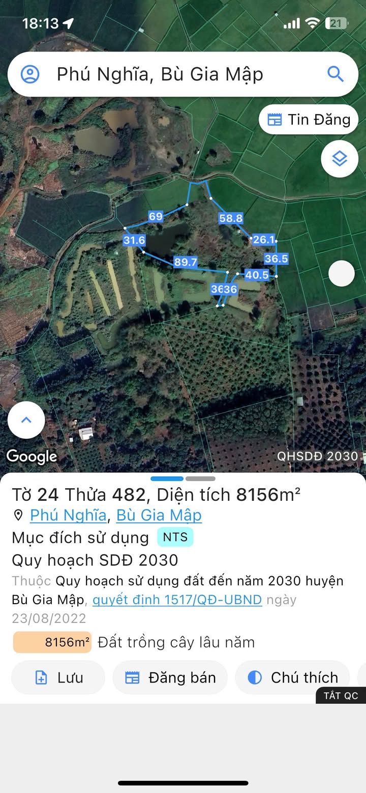 Đất nền Phú Nghĩa, Bù Gia Mập 10.000m² giá 12 tỷ - View ruộng tuyệt đẹp!