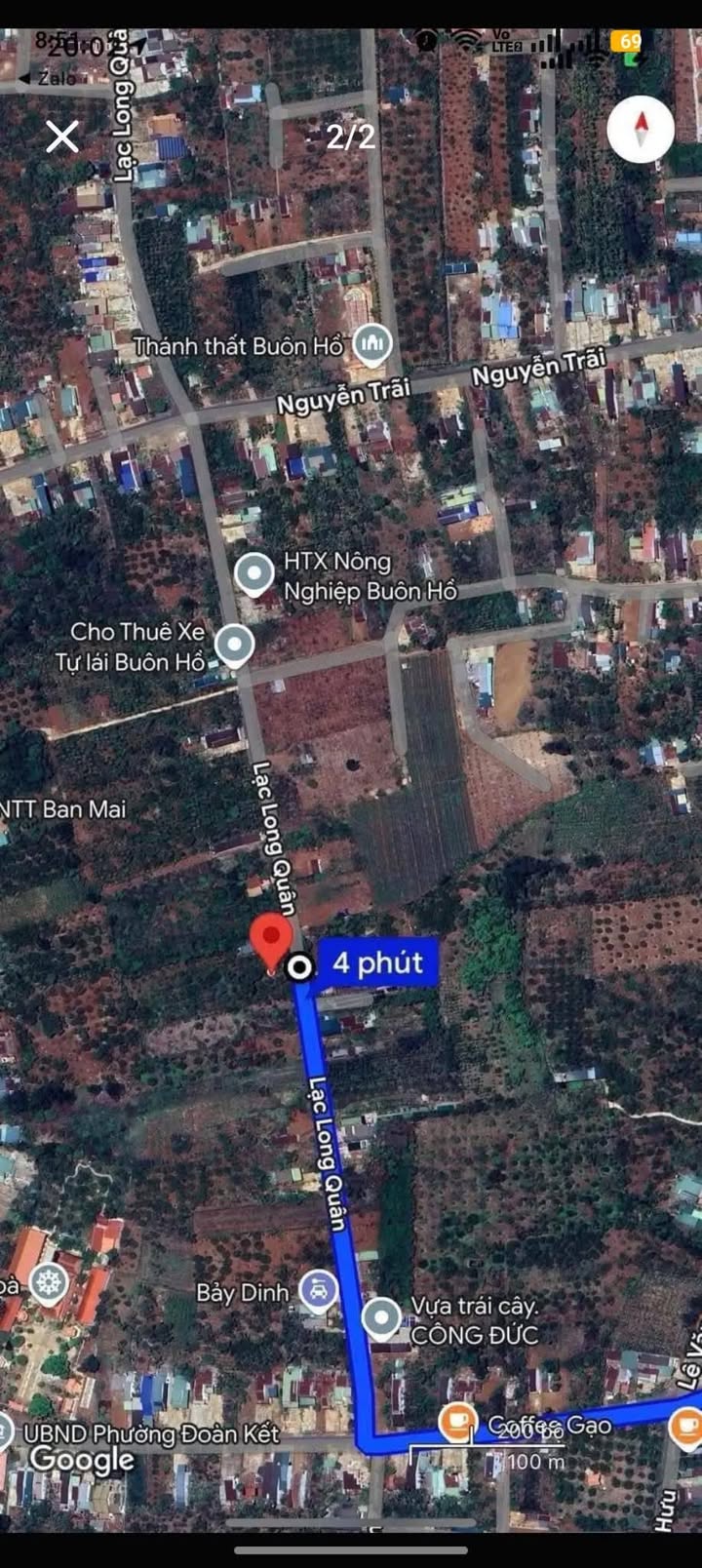 Đất thổ cư Lạc Long Quân, An Bình, Buôn Hồ 2100m² giá 350 triệu - Tiềm năng phát triển cao!