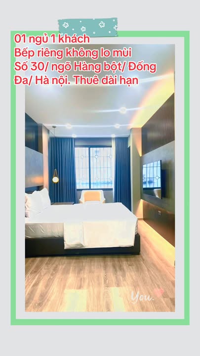 Căn hộ cho thuê ngõ Hàng Bột, Đống Đa 50m² - Tiện nghi đầy đủ, chỉ cần xách vali vào ở!