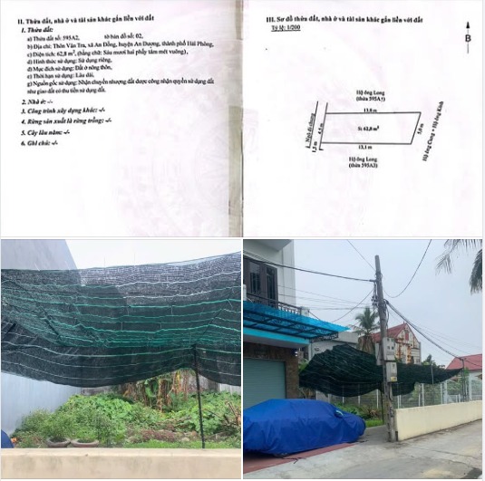 Đất nền An Đồng Hải Phòng 62.8m² giá 1.5 tỷ - Sổ đỏ chính chủ, ô tô đỗ cửa!