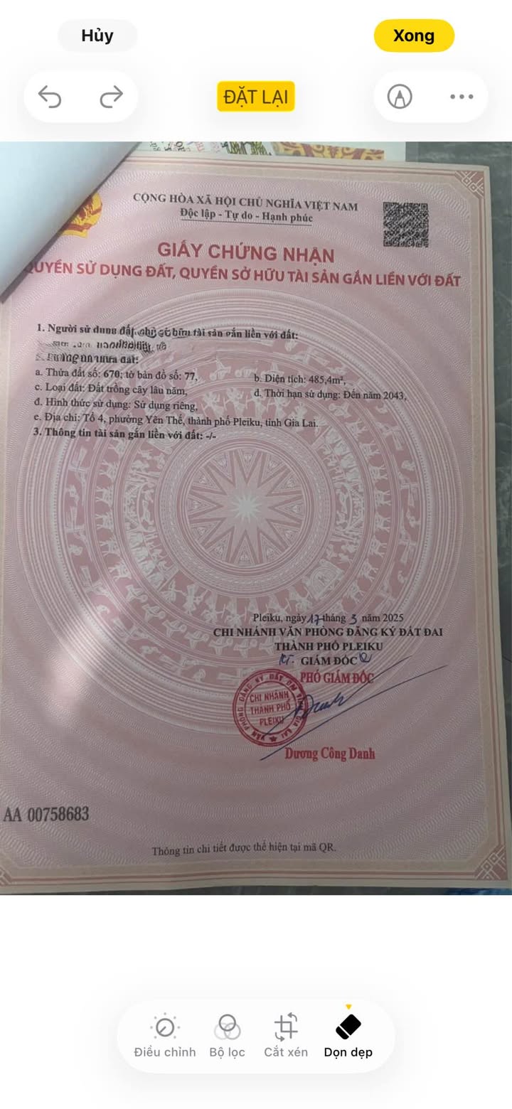 Lô đất 2 mặt tiền đường chính tại Yên Thế, Pleiku 462m² - Cần bán gấp!