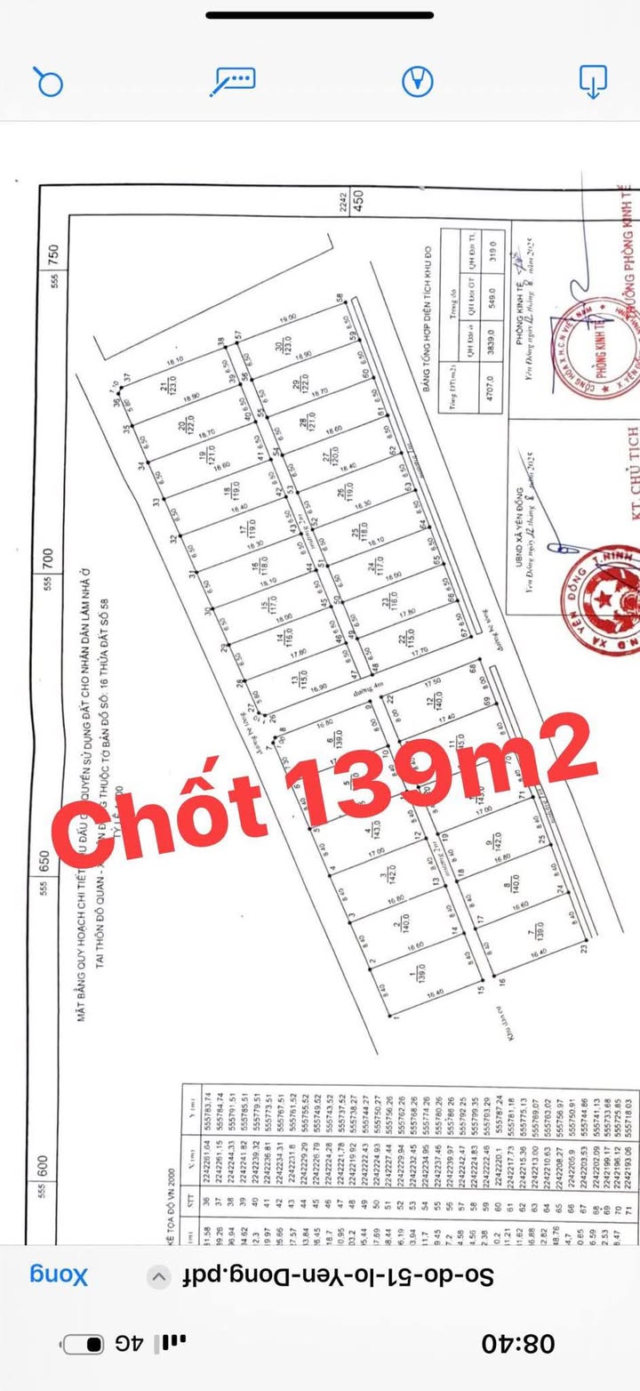 Đất nền Yên Đồng Ninh Bình 139m² giá 1.253 tỷ - Tiềm năng đầu tư hấp dẫn!