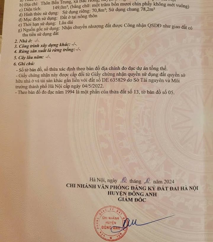 Đất nền Bắc Hồng, Đông Anh 70m² giá 2.5 tỷ - Cơ hội đầu tư hấp dẫn!