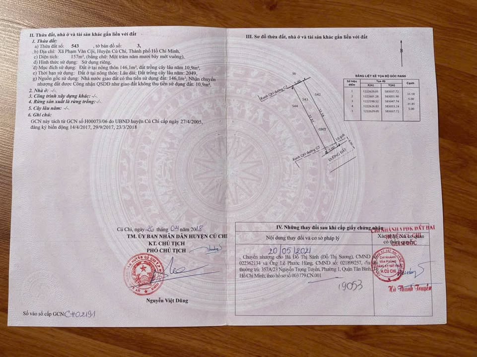 Đất thổ cư Củ Chi 157m² giá 1.75 tỷ - Chính chủ cần bán gấp!