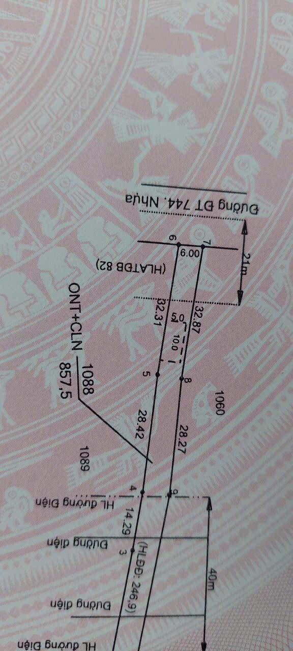 Đất thổ cư 744m² tại Định An, Dầu Tiếng chỉ 1 tỷ - Cơ hội đầu tư tuyệt vời!