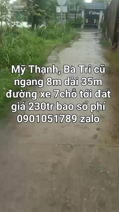 Đất nền xã Mỹ Thạnh, Ba Tri 280m² giá 230 triệu - Đường xe hơi, sổ hồng riêng!