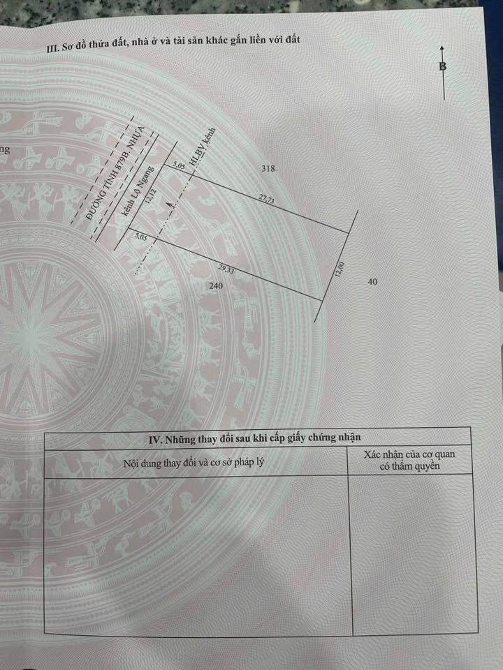 Đất mặt tiền đường 879B, xã Mỹ Phong, TP. Mỹ Tho 396m² giá 2.2 tỷ - Cơ hội đầu tư hiếm có!