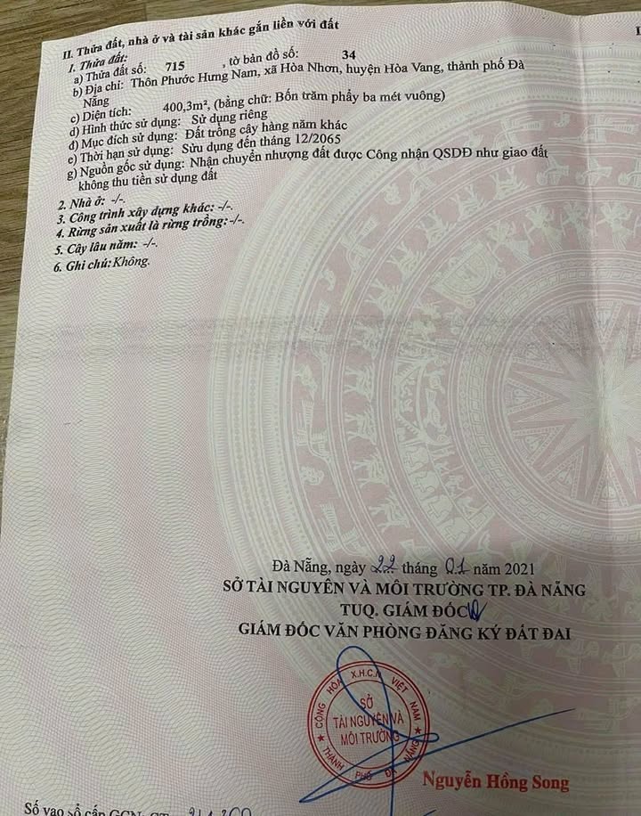 Đất nền Hòa Nhơn 400m² giá 590 triệu - Đầu tư sinh lời ngay!