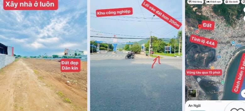 Đất nền An Ngãi Long Điền 88m² giá 530 triệu - Sổ hồng chính chủ, gần khu công nghiệp!