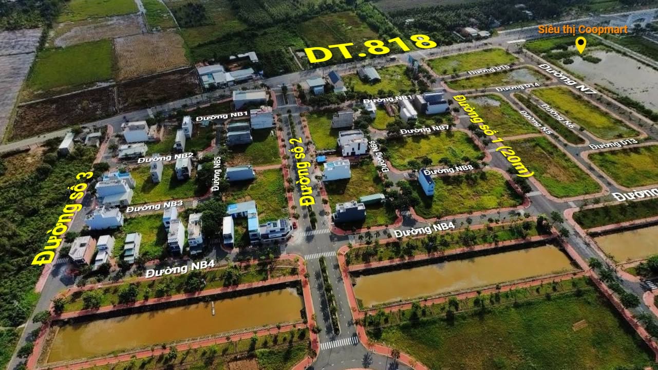 Đất nền KDC Garden Riverside Thủ Thừa 100m² giá 1.55 tỷ - Đối diện công viên