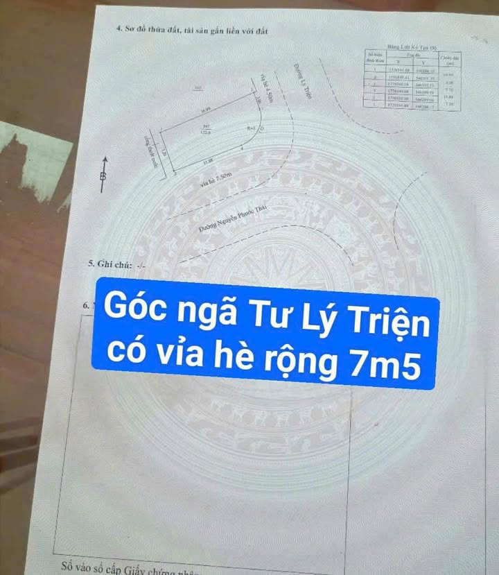 Đất lô góc 2 mặt tiền đường Lý Triện & Nguyễn Phước Thái 123m² giá 12.5xx tỷ - Cơ hội đầu tư tuyệt vời!
