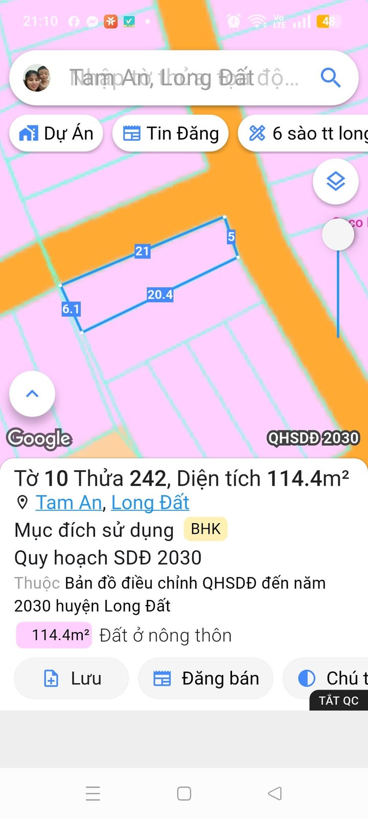 Đất nền Tam Phước Biên Hòa 105m² giá 980 triệu - Lô góc 2 mặt tiền