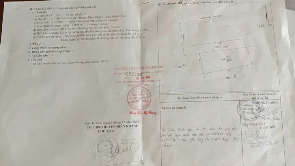 Đất mặt tiền đường Đồng Khởi, Diên Khánh 110.9m² giá 2.42 tỷ - Cơ hội đầu tư tuyệt vời!