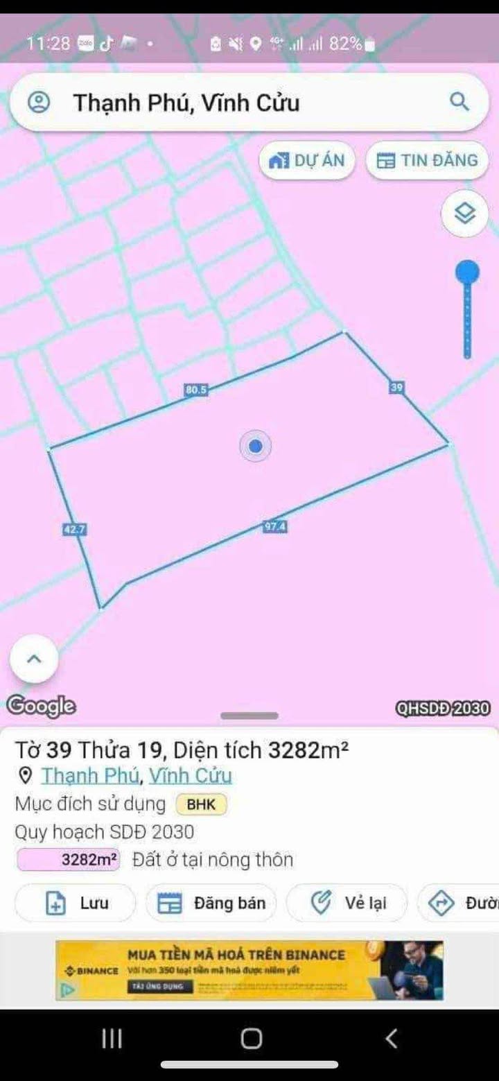 Đất thổ cư Vĩnh Cửu 80m² giá 200 triệu - Cơ hội đầu tư hấp dẫn!