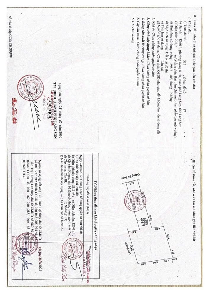 Đất thổ cư 400m² mặt đường Bà Triệu, Lạng Sơn - Giá 30.4 tỷ, cơ hội đầu tư hấp dẫn!