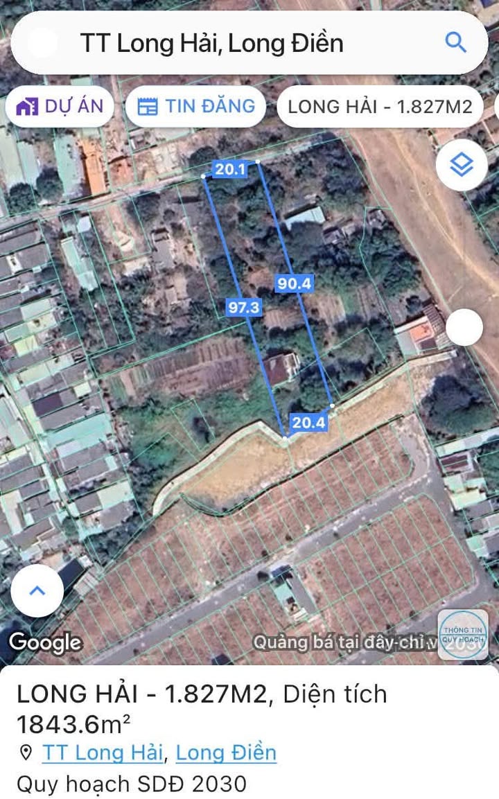 Đất nền mặt biển Long Hải 1824m² giá 12.768 tỷ - Cơ hội đầu tư vàng!