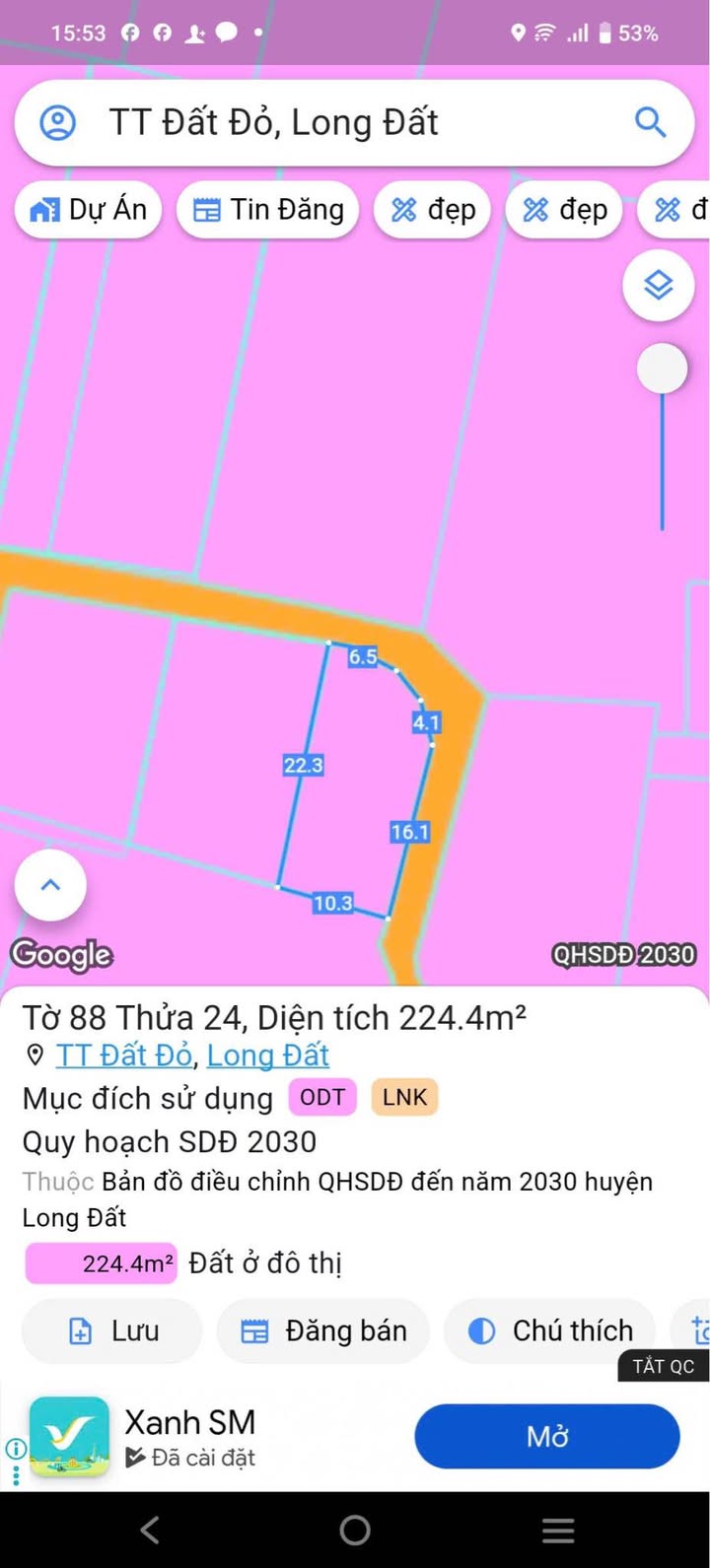 Đất nền Đất Đỏ 220m² giá 1.1 tỷ - Vị trí 3 mặt tiền tiềm năng!