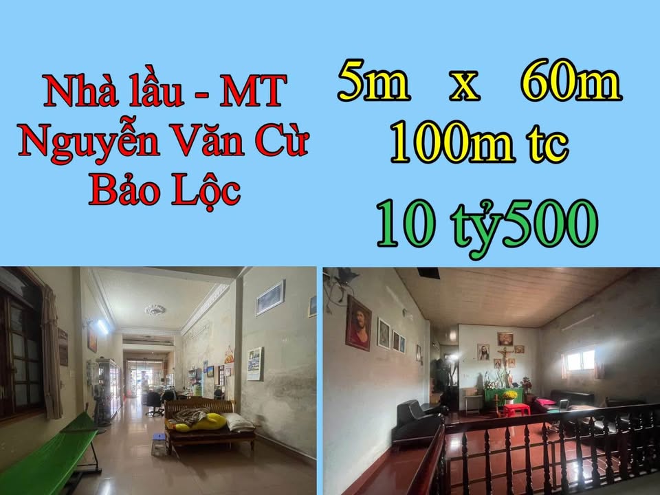 Nhà mặt tiền Nguyễn Văn Cừ Bảo Lộc 300m² giá 10.5 tỷ - Kinh doanh thuận lợi!