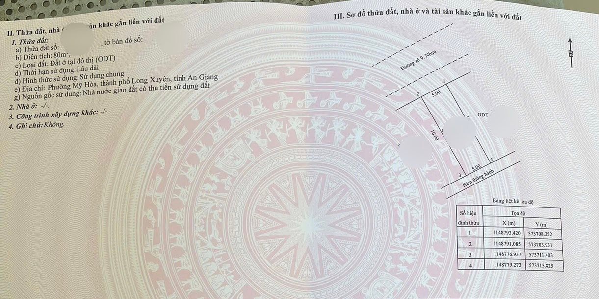 Đất nền mặt tiền đường số 9 KDC Bắc Hà Hoàng Hổ, Long Xuyên 80m² giá 2 tỷ - Cơ hội đầu tư tuyệt vời!