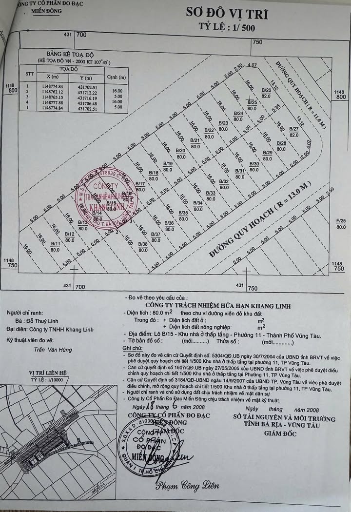 Bán đất Khu Khang Linh, P.11, Vũng Tàu 80m² giá 3.8 tỷ - Cơ hội đầu tư tuyệt vời!
