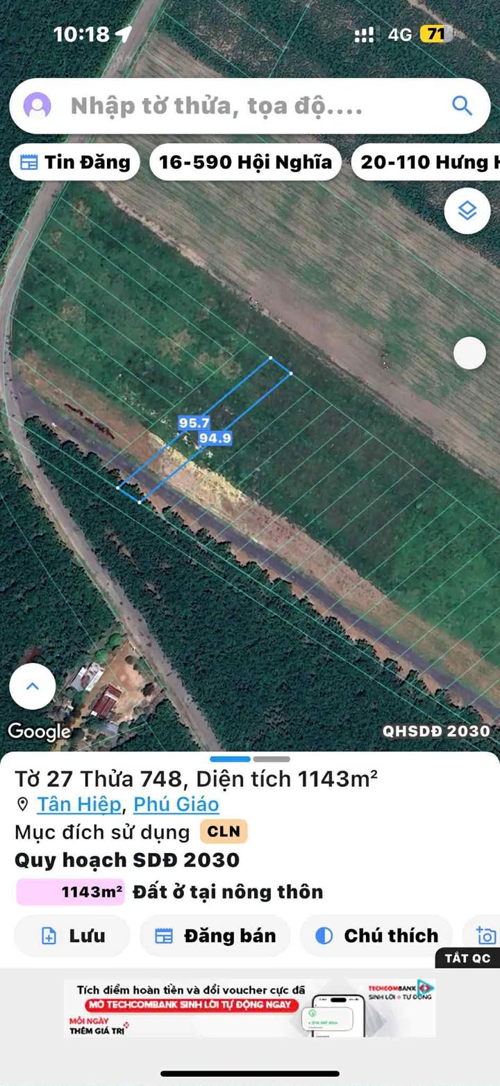 Đất thổ cư Phú Giáo 1175m² giá 1.7 tỷ - Cơ hội đầu tư hiếm có!