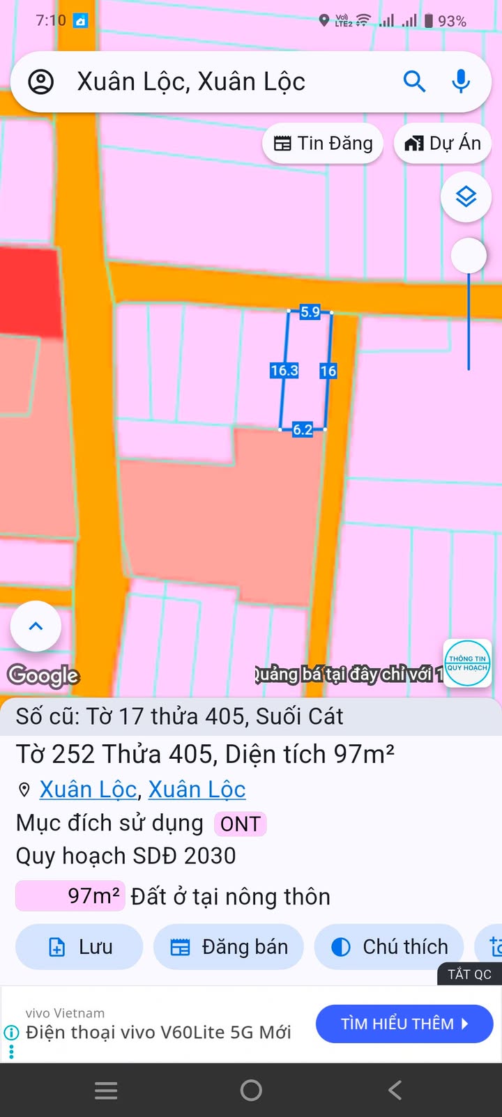 Đất Suối Cát, Xuân Lộc 96m² giá 1.4 tỷ - Sổ riêng, dân cư đông đúc!