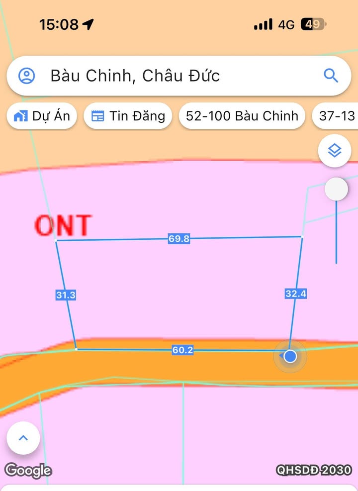 Đất nền xã Bàu Chinh 2038m² giá 6 tỷ - Đầu tư sinh lời ngay!
