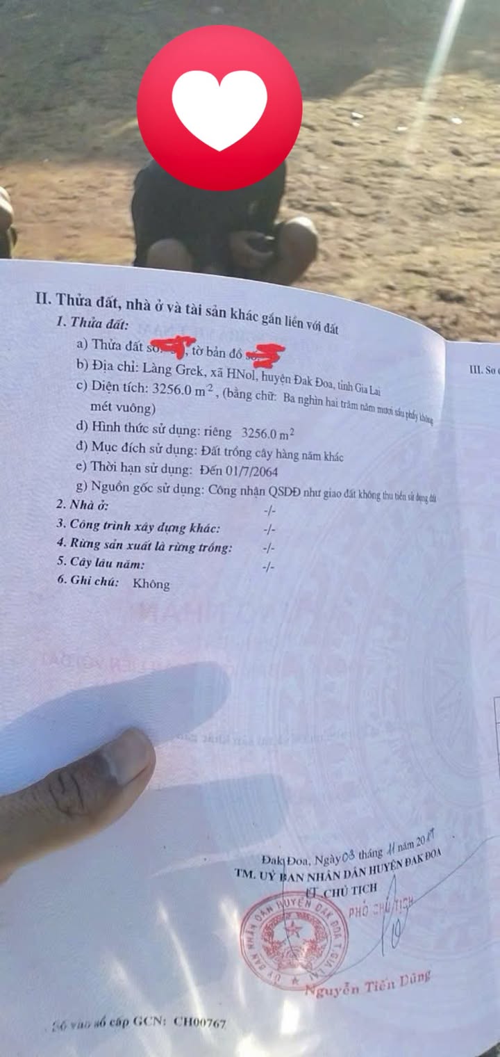 Đất 4 xào mặt tiền, Xã HNol, Đak Đoa, 4.7ha - Giá thỏa thuận hấp dẫn!