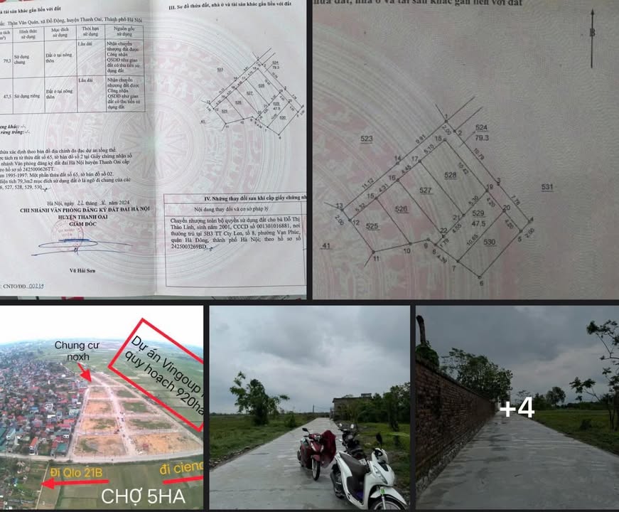 Đất nền thôn Văn Quán, Thanh Oai 47,5m² giá chỉ 2 tỷ - Đường ô tô vào tận nơi!