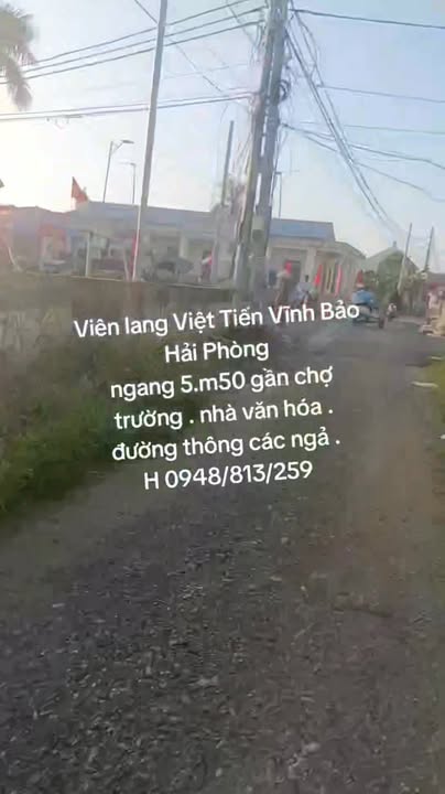 Đất nền Vĩnh Bảo Hải Phòng 550m² giá 800 triệu - Đường thông các ngả, gần chợ và trường học!